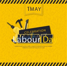 劳动节主题海报设计矢量